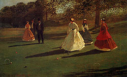 Croquet Players 1865 By Winslow Homer