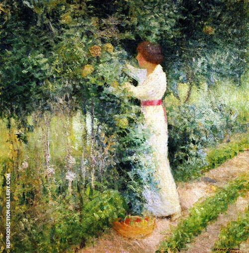 Ethol in The Rose Garden Giverny France | Oil Painting Reproduction