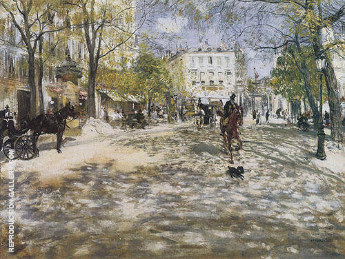 Boulevard in Paris by Jean Francois Rafaelli | Oil Painting Reproduction