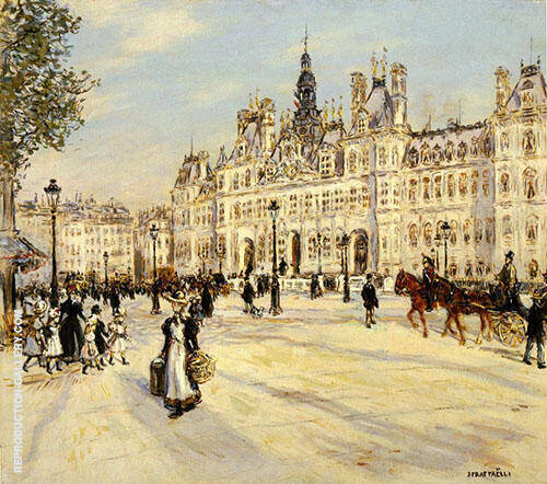 The Hotel de Ville de Paris | Oil Painting Reproduction