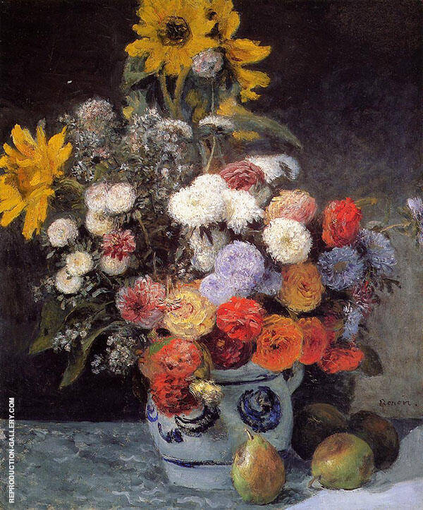 Mixed Flowers in an Earthenware Pot 1869 | Oil Painting Reproduction