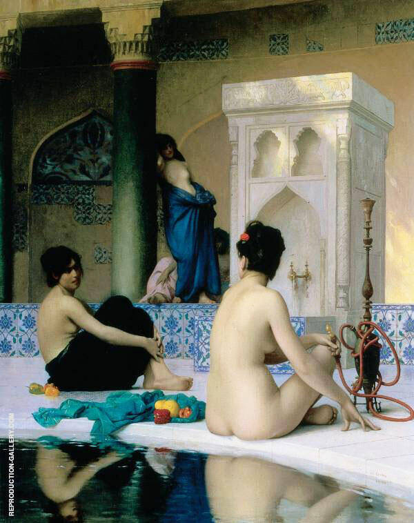 Bathing Scene 1881 by Jean Leon Gerome | Oil Painting Reproduction