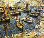 The Outer Harbor Polperro 1913 By Walter Elmer Schofield