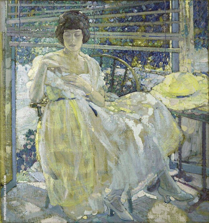 The Sun Porch 1922 by Richard Emil Miller | Oil Painting Reproduction