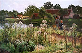 The River Lys at Astene 1885 By Emile Claus