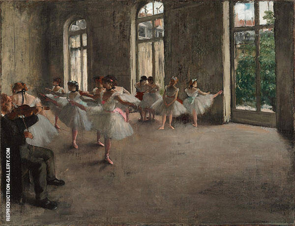 The Rehearsal c1873 by Edgar Degas | Oil Painting Reproduction