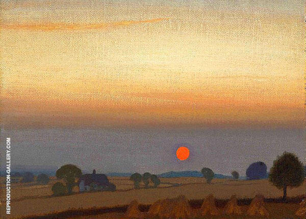 Sunset by Sir George Clausen | Oil Painting Reproduction
