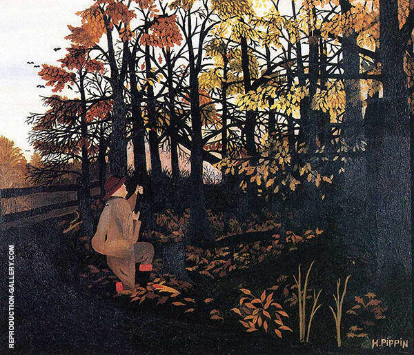 The Squirrel Hunter by Horace Pippin | Oil Painting Reproduction