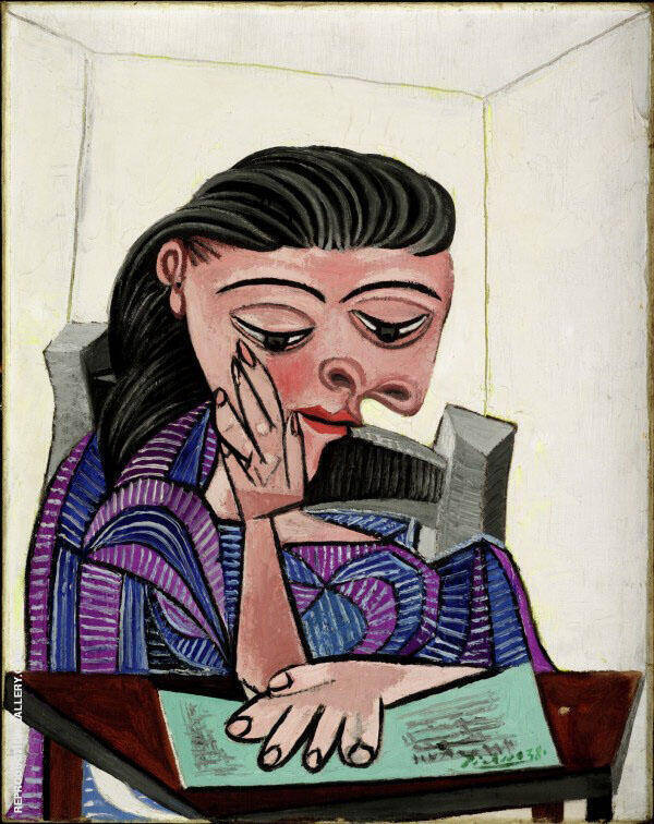 Girl Reading 1938 by Pablo Picasso | Oil Painting Reproduction