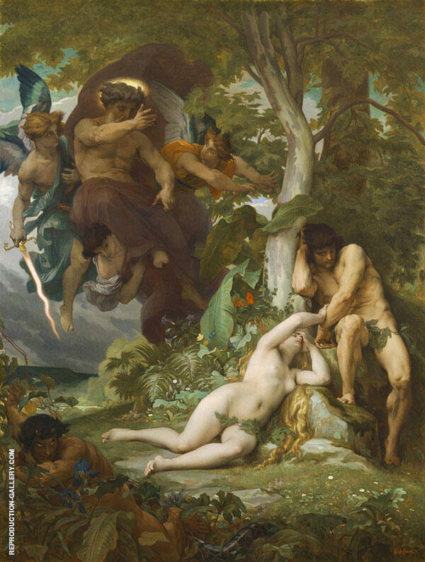 Paradise Lost 1867 by Alexandre Cabanel | Oil Painting Reproduction