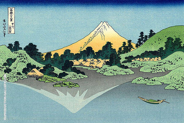 The Fuji Reflects In Lake Kawaguchi | Oil Painting Reproduction