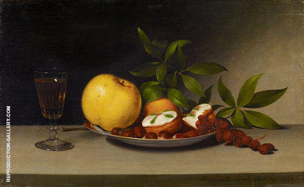 Still Life with Fruit Cakes and Wine 1821 | Oil Painting Reproduction