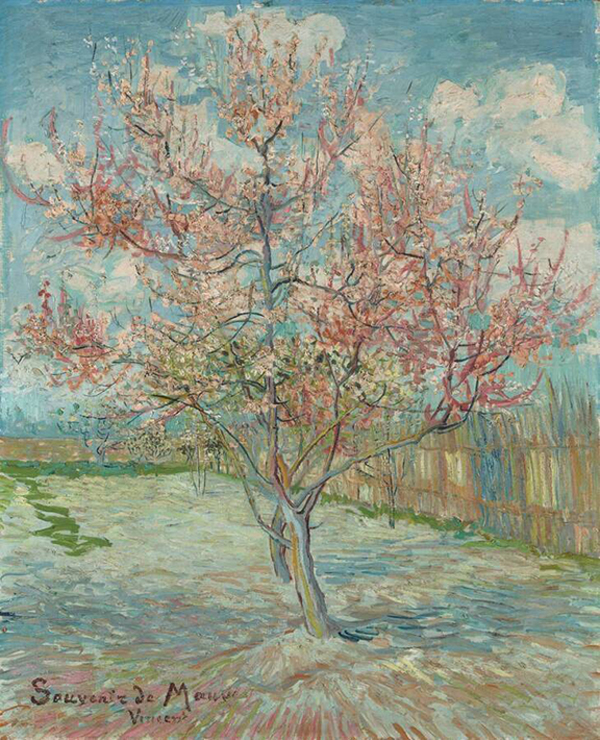 Pink Peach Trees 1888 by Vincent van Gogh | Oil Painting Reproduction