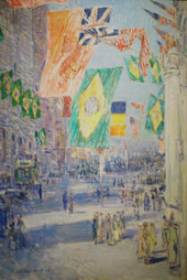 Avenue of the Allies, Brazil, Belgium, 1918 By Childe Hassam