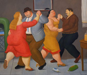 The Dancers 2 By Fernando Botero