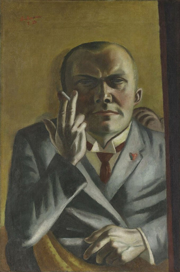 Self Portrait with a Cigarette Frankfurt 1923 | Oil Painting Reproduction
