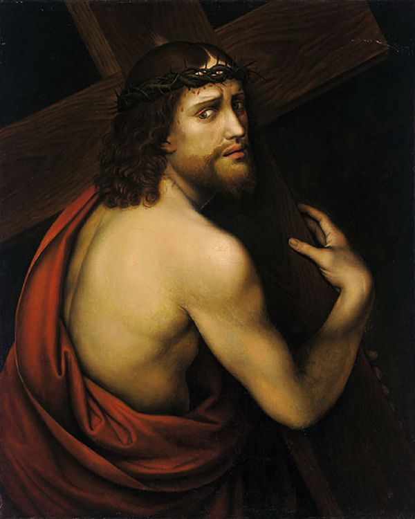 Christ carrying the Cross by Bernardino Luini | Oil Painting Reproduction