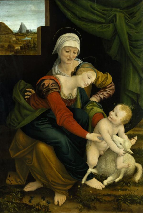 Madonna and Child with St Anne | Oil Painting Reproduction