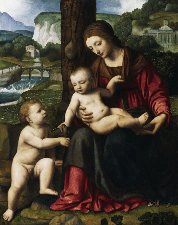 Madonna with child and Saint John | Oil Painting Reproduction