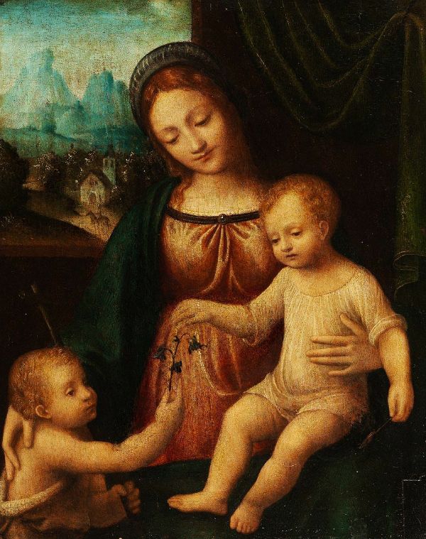 Mary with the Child and the Boy | Oil Painting Reproduction