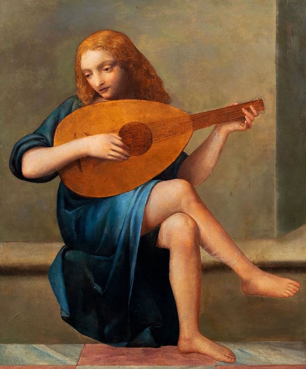 Musician Angel by Bernardino Luini | Oil Painting Reproduction