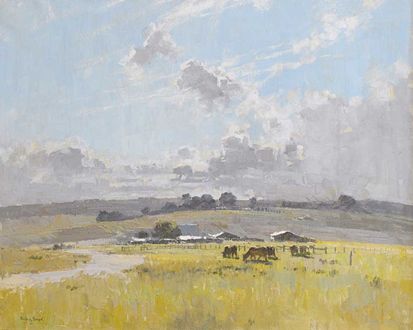 Landscape with Cattle and Farm | Oil Painting Reproduction