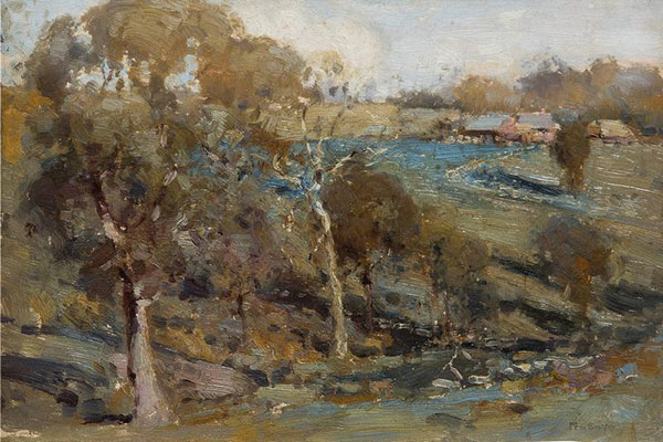 Hillside Landscape c1910 by Penleigh Boyd | Oil Painting Reproduction