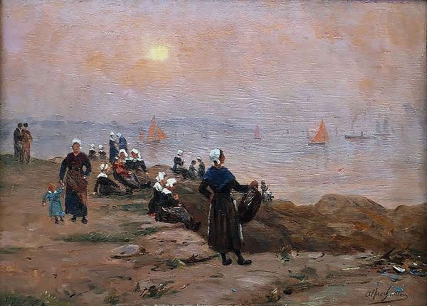 End of the Day on the Cornice of Concarneau | Oil Painting Reproduction