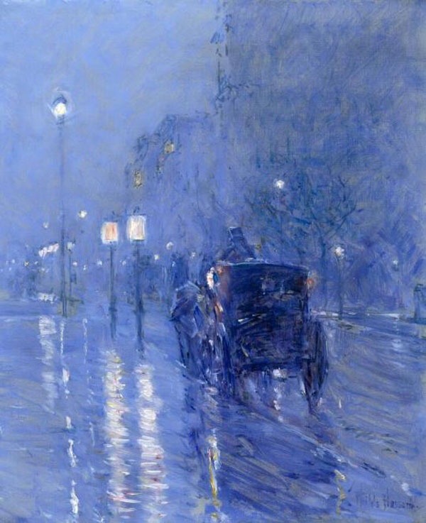 Rainy Midnight by Childe Hassam | Oil Painting Reproduction