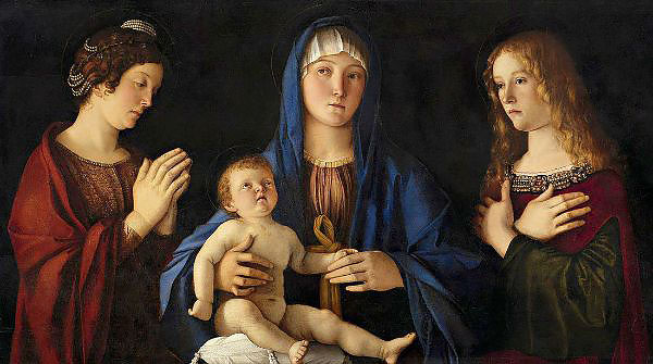 Virgin and Child with Saints Catherine and Mary | Oil Painting Reproduction