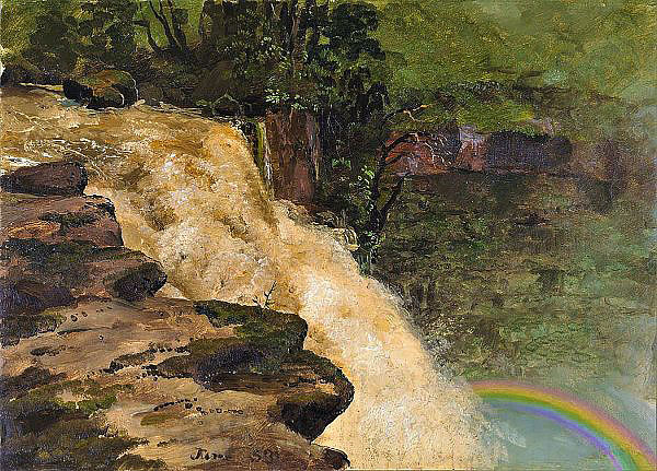 A Waterfall in Colombia 1853 | Oil Painting Reproduction