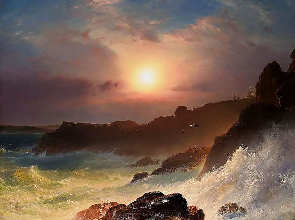 Coast Scene Mount Desert Sunrise | Oil Painting Reproduction