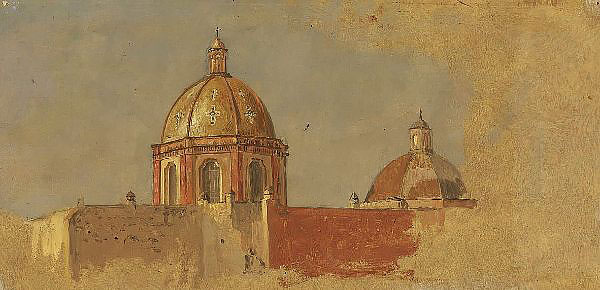 Colombia or Ecuador Church Roofs 1853 | Oil Painting Reproduction