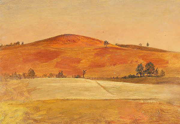 Landscape with Low Hill and Fields | Oil Painting Reproduction