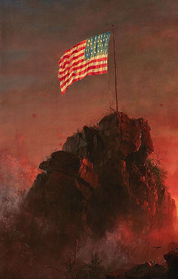 Our Flag 1864 by Frederic Edwin Church | Oil Painting Reproduction