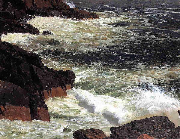 Rough Surf Mount Desert Island 1850 | Oil Painting Reproduction