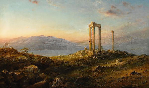 Ruins at Baalbek 1868 by Frederic Edwin Church | Oil Painting Reproduction