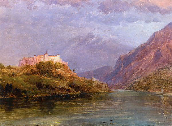 Salzburg Castle by Frederic Edwin Church | Oil Painting Reproduction