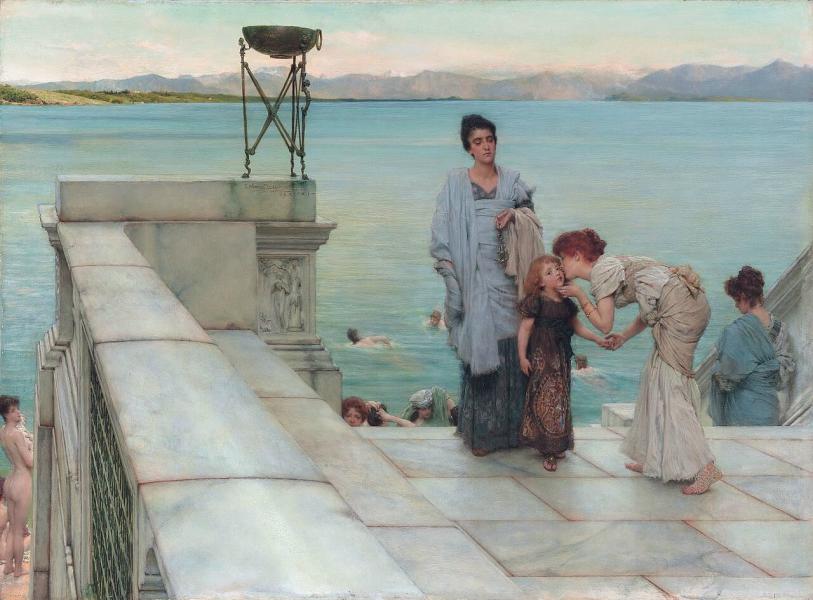 A Kiss 1891 by Lawrence Alma Tadema | Oil Painting Reproduction