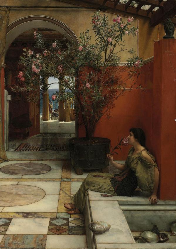 An Oleander 1882 by Lawrence Alma Tadema | Oil Painting Reproduction