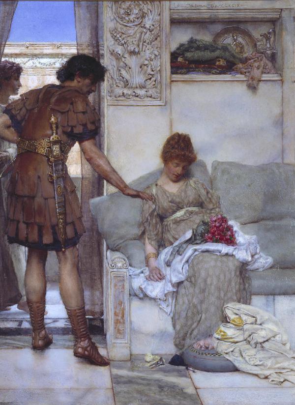 A Silent Greeting 1889 by Lawrence Alma Tadema | Oil Painting Reproduction
