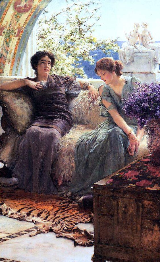 Unwelcome Confidence by Lawrence Alma Tadema | Oil Painting Reproduction