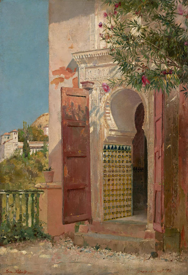 A Moorish Doorway 1883 by Tom Roberts | Oil Painting Reproduction