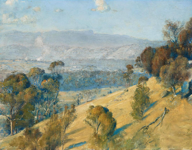 Dandenongs Landscape 1925 by Tom Roberts | Oil Painting Reproduction