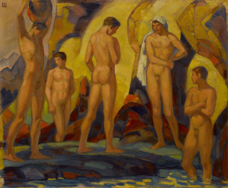 Bathers by Ludwig von Hofmann | Oil Painting Reproduction