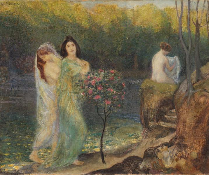 Bathers at the Forest Lake | Oil Painting Reproduction