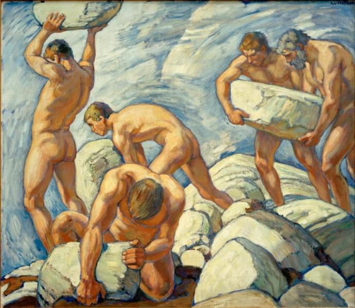 Defence by Ludwig von Hofmann | Oil Painting Reproduction