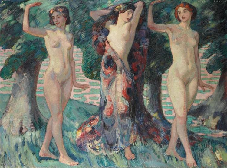 The Dance 1910 by Ludwig von Hofmann | Oil Painting Reproduction