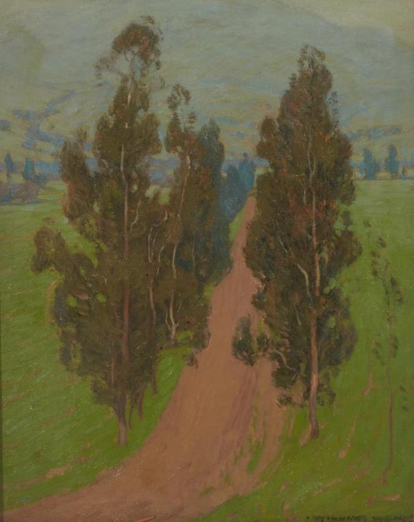 Eucalyptus Trees Along a Road by William Wendt | Oil Painting Reproduction