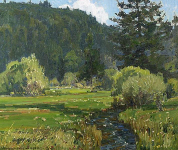 Meandering Stream by William Wendt | Oil Painting Reproduction